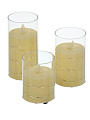 Набор свечей теплый белый свет, светодиодный, на батарейках/USB, 3 шт, 7.5х10/12.5/15 см, A330148 - фото 4