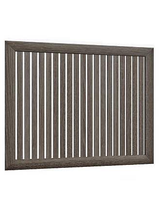 Экран для радиатора, МДФ, 900х600 мм, ясень темный, реечный, Стильный Дом