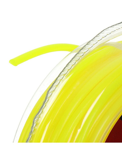 Леска для триммера 4 мм, 15 м, круг, Bartex, желтая, блистер