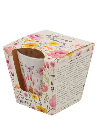 Свеча ароматизированная, 7.5х9 см, в стакане, Цветущий Луг, 115гр.