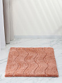 Коврик для ванной, 0.5х0.8 м, микрофибра, волна, персиковый, Silvano, Лиона - фото 2
