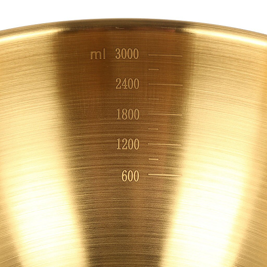 Миска нержавеющая сталь, круглая, 25 см, Y4-9589, золото