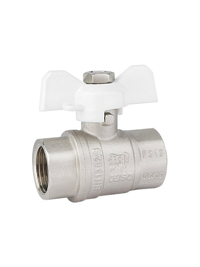 Кран для воды, 1", г-г, латунь, ручка-бабочка, DN 25, Standard, ProFactor