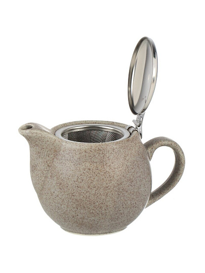 Чайник заварочный керамика, 350 мл, с ситечком, Elrington, Феличита, 109-06108, коричневый