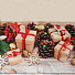 Скатерть 145х180 см, 100% хлопок, 200 г/м2, Шишки с новогодними подарками, бежевая, AI-2005020 - фото 3