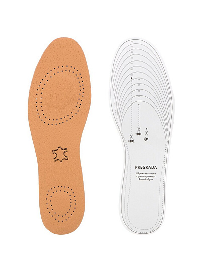 Стельки Pregrada, универсальные, всесезонные, кожа, плоские, размер 41-45, GL-012