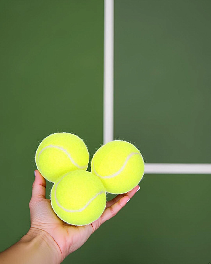 Мячики теннисные для большого тенниса, 3 шт, Y6-1887
