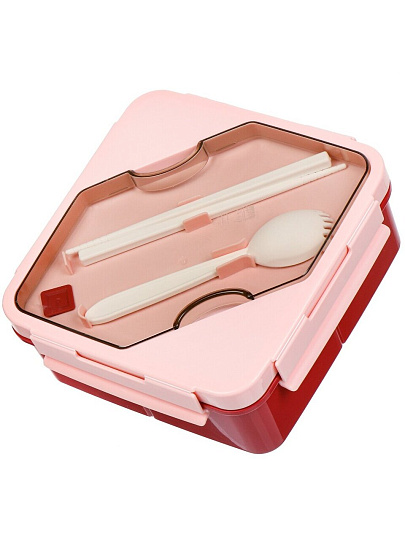 Контейнер пищевой пластик, 17.5х17.5х7 см, в ассортименте, квадратный, Y6-6573