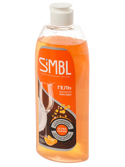 Средство для мытья посуды Simbl, 450 мл, с ароматом сочного мандарина