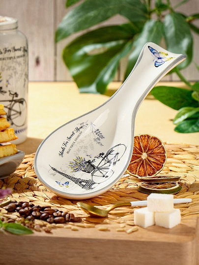 Подставка для ложки, доломит, фигурная, Daniks, Прованс