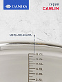 Кастрюля нержавеющая сталь, 5.8 л, крышка стекло, Daniks, Карлин, GS-01332G-24, индукция - фото 3