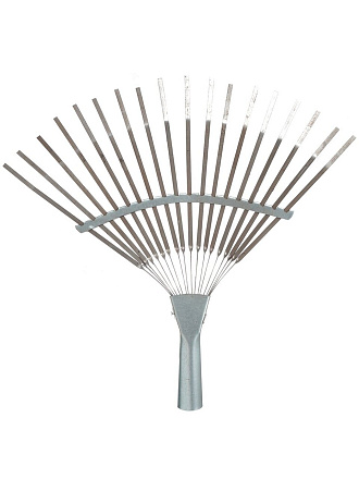 Грабли веерные, 18 зуб, 33 см, пластинчатые, оцинкованные, ГВ-Л