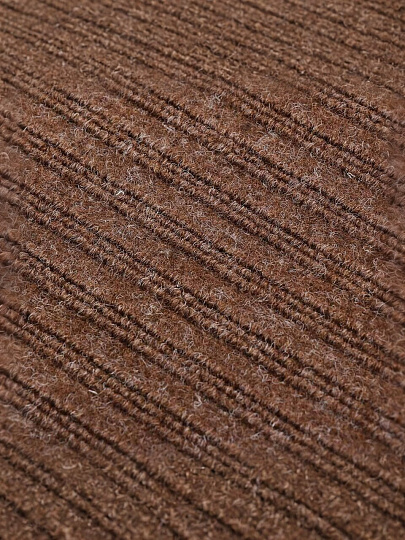 Коврик грязезащитный, 40х60 см, прямоугольный, полиэстер, ПВХ, ребристый, коричневый, 35-032/w