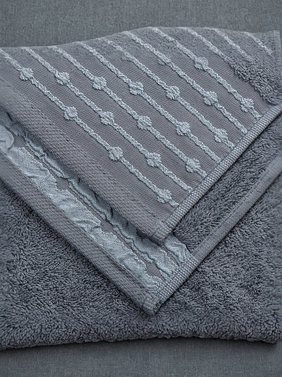 Полотенце банное 70х140 см, 100% хлопок, 470 г/м2, Дафна, темно-голубое, Узбекистан, 311170140