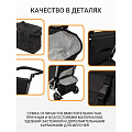 Тележка хозяйственная 94х41х72 см, металл, черная, с сумкой, складная, A150018 - фото 16
