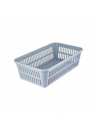 Корзина 25х15х7.2 см, прямоугольная, пластик, в ассортименте, Полимербыт, С331, 4333100