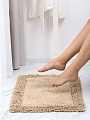 Коврик для ванной, 0.5х0.8 м, хлопок, buble, светло-бежевый, Silvano, Лиона