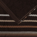 Полотенце банное 70х140 см, 100% хлопок, 420 г/м2, жаккард, Зиг-заг, Silvano, коричневое, Турция, D50-10 - фото 3