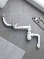 Сифон для мойки 3 1/2&amp;quot;х40 с г.т. 40х40/50 унив перелив с отводом Zegor Z-PRO-1006