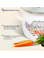 Кастрюля эмалированная сталь, 5 л, крышка стекло, сферический, Сантэкс, Прованс, 1-2450112, индукция - фото 3