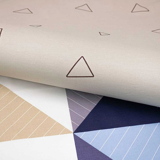 Постельное белье 2-спальное, простыня 215х220 см, 2 наволочки 70х70 см, пододеяльник 175х215 см, Bravo, поплин, Дувр 5841-1+5841а-1