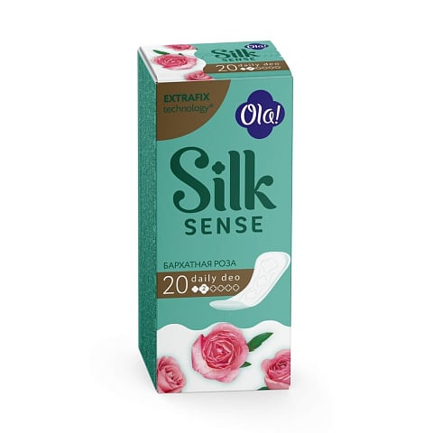 Прокладки женские Ola, Silk sense daily deo Бархатная роза, ежедневные, 20 шт