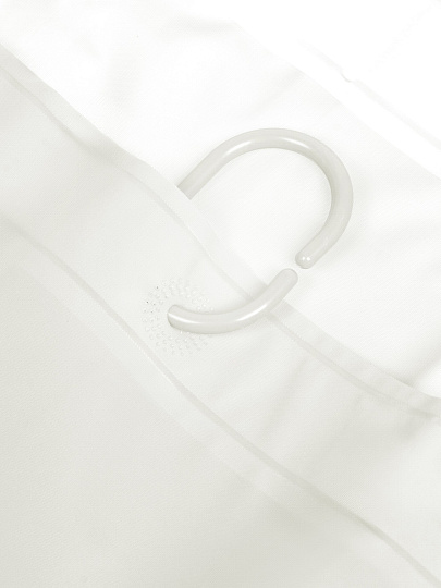 Штора для ванн 180х180 см, PEVA, Белый матовый, с кольцами, Y4-11180