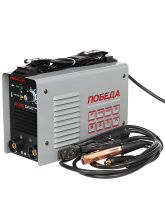 Сварочный аппарат инверторный, Победа, АС 200, 5 кВт, 200 А, электрод