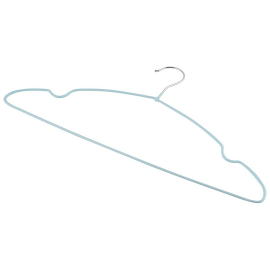 Вешалки-плечики для одежды, 40 см, металл, ПВХ, 5 шт, бирюзовые, Рыжий кот, 006834