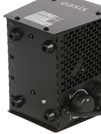 Пушка тепловая электрическая, Oasis, TPK-20В, 2 кВт, 150 м³/ч, ТЭН, 2 режима, квадратная, керамическая