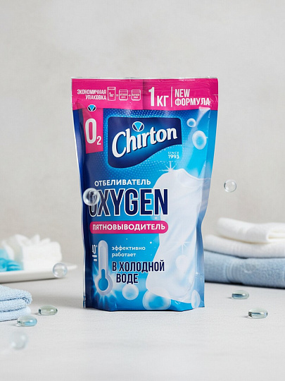 Отбеливатель Chirton, Oxygen, 1 кг, порошок, кислородный, для холодной воды