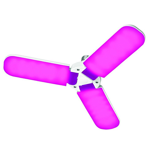 Лампочка светодиодная для рассады и цветения, E27, 24 Вт, 220-240 В, IP20, P65, SPSB, Uniel, Фито PLP32WH, ul-00007407