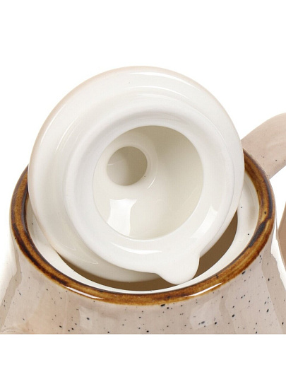 Чайник заварочный фарфор, 0.48 л, Bronco, Nature, 263-1108, бежевый