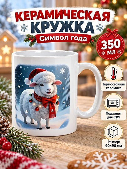 Кружка керамика, 350 мл, Символ года, МФК, MFK20789, в ассортименте