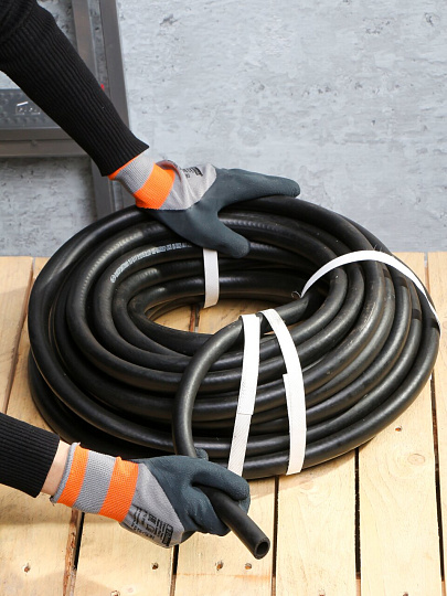 Шланг поливочный 1/2 '', внутренний d16 мм, армированный, 25 м, ВРТ, Волжский, резина, черный, ВФ5170110