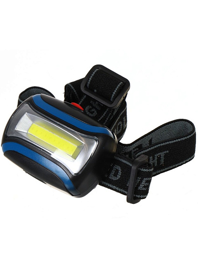 Фонарь налобный, пластик, черный, SPE17194-8