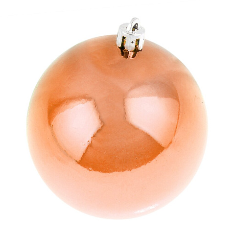 Елочный шар Snowmen, 6 шт, оранжевый, 6 см, блестящий, ЕК0282