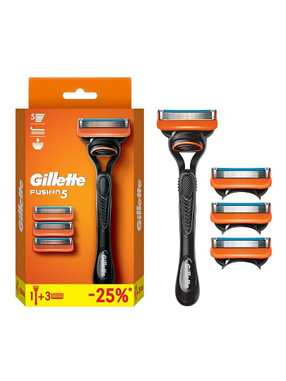 Станок для бритья Gillette, Fusion, для мужчин, 4 сменные кассеты