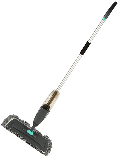 Швабра плоская с распылителем, микрофиб, 126х41.5х14 см, BClean, DS-1253