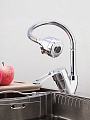 Смеситель для кухни, Frap, гибкий излив, с картриджем, хром, F43701-B - фото 2