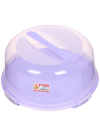 Тортница пластик, 30 см, круглая, с крышкой, в ассортименте, Dunya Plastik, Дюна, 30306