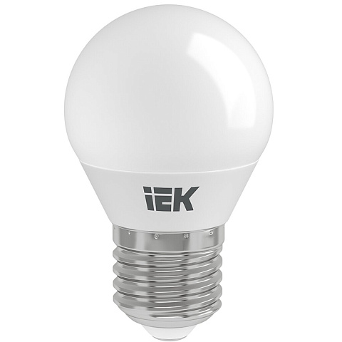 Лампа светодиодная E27, 9 Вт, 60 Вт, 230 В, шар, 3000 К, свет теплый белый, IEK, G45, LED