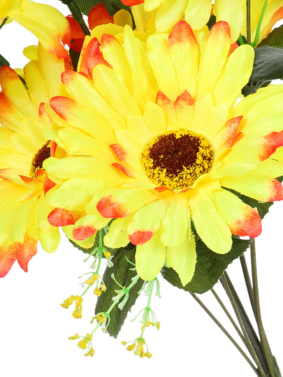 Цветок искусственный декоративный пасхальный, Гербера, 7 головок, 35 см, в ассортименте, FE078