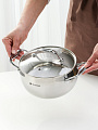 Кастрюля нержавеющая сталь, 2.3 л, крышка стекло, Daniks, Manola, CW-T078-18, индукция - фото 8