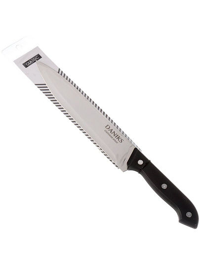 Нож кухонный Daniks, Классик, шеф-нож, нержавеющая сталь, 20 см, рукоятка пластик, YW-A111-UT