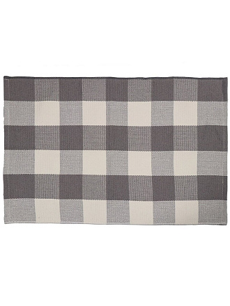 Коврик интерьерный 0.6х0.9 м, серый, хлопковый, Y4-6805