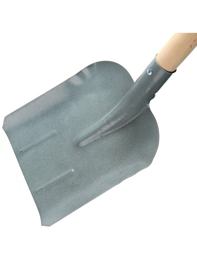 Лопата совковая, сталь, 1.5х225х260 мм, черенок деревянный, СП, с ребром жёсткости