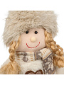 Фигурка декоративная текстиль, Девочка, 46 см, коричневая, Y4-9440 - фото 6