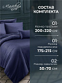 Постельное белье 2-спальное, простыня 200х220 см, 2 наволочки 50х70 см, пододеяльник 175х215 см, Майская ночь, страйп-полисатин, синее, 22/006-PSS/MAY - фото 3