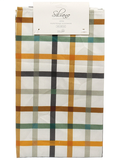 Полотенце кухонное 40х60 см, 100% хлопок, клетка, Узбекистан, Узбекистан